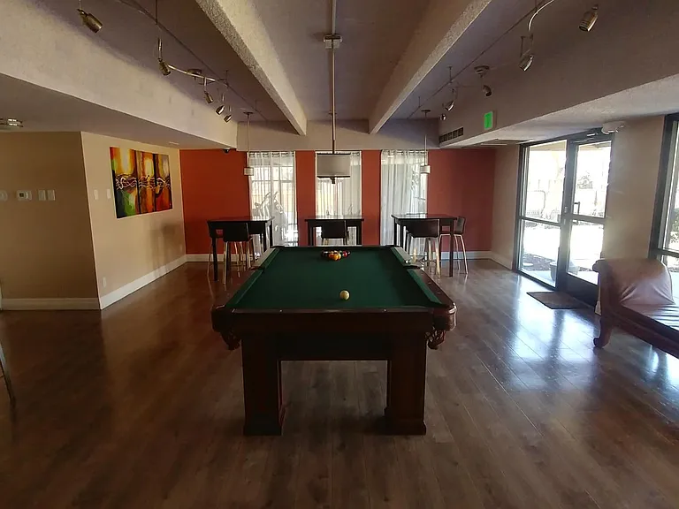Pool table and work stations