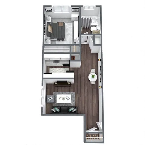 Floor plan A5: 1 Bed 1 Bath