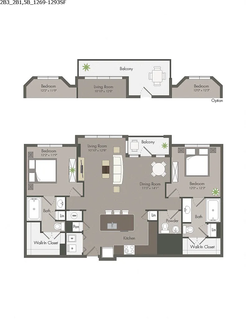 Floor plan 2B3B
