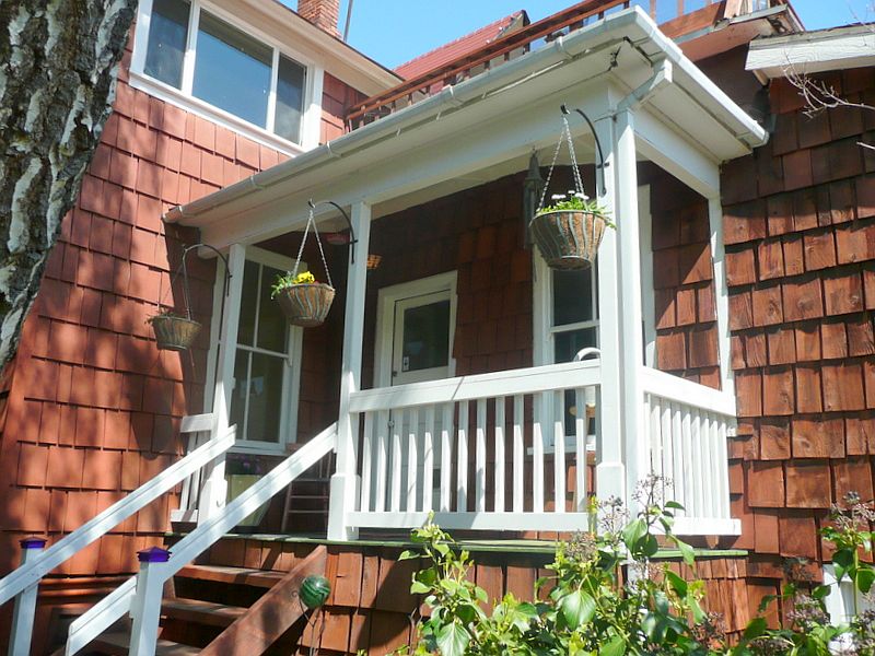 Entrance to the main-floor apartment. Unit 1.