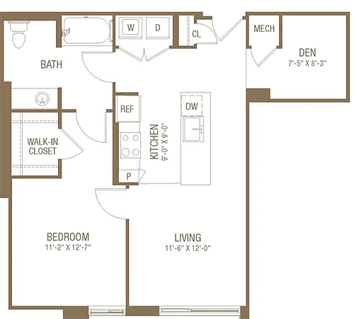 Floor plan 1G Den Renovation 2