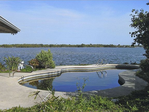 View from pool at river