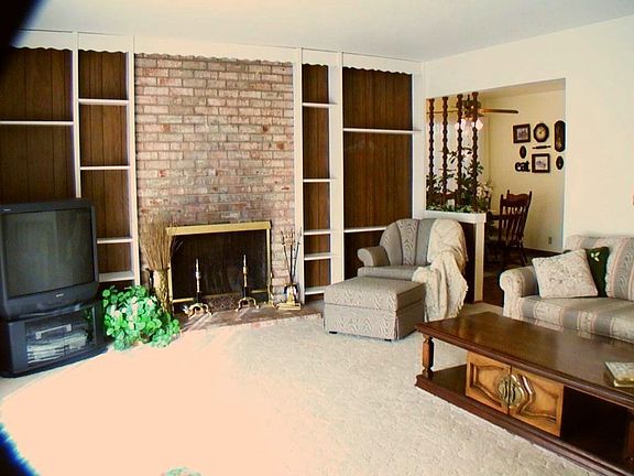 Fireplace, Library Shelving