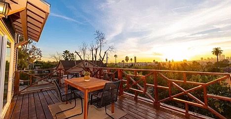 Private 212 sq. ft. deck with stunning views of downtown Los Angeles