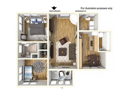 Floor plan 2-Bedroom Renovated Historic Duplex Wheeler