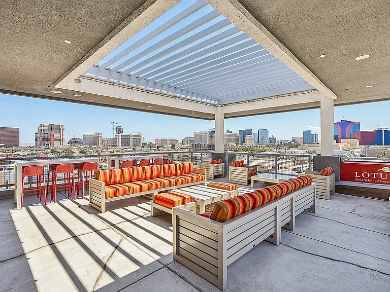 Rooftop Sky Lounge with Mountain Views