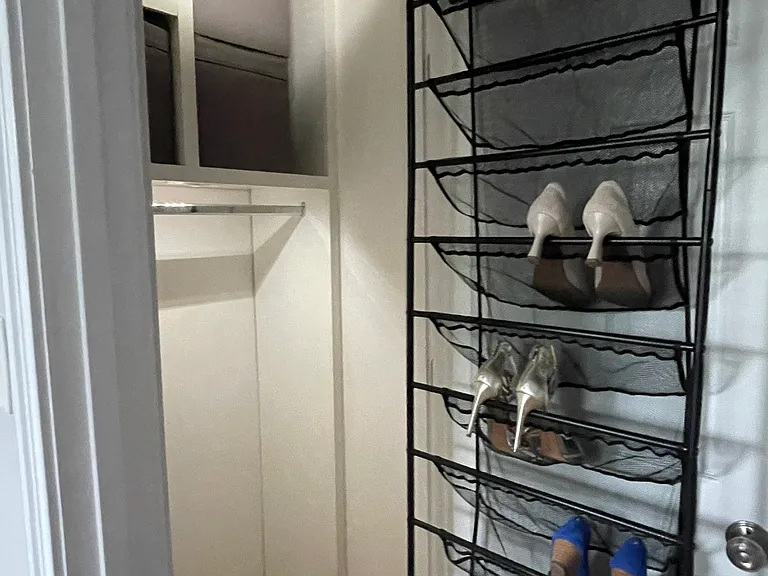 Extra closet between the entrance and the bedroom.