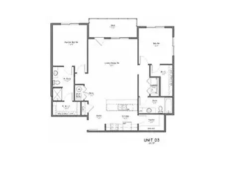 Floor plan 3 Bedroom 2 Bath F