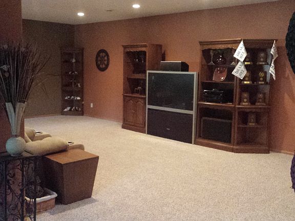 Theater area in basement