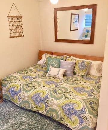 Queen size bed available.