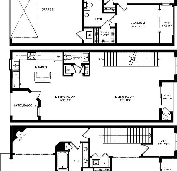 TH floor plan Residences at The Triangle