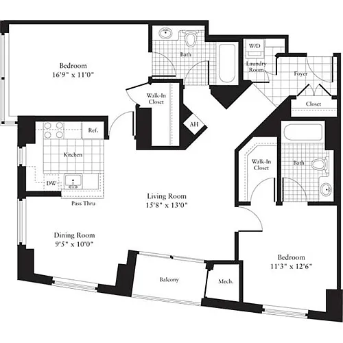 Floor plan 2 Bedrooms G