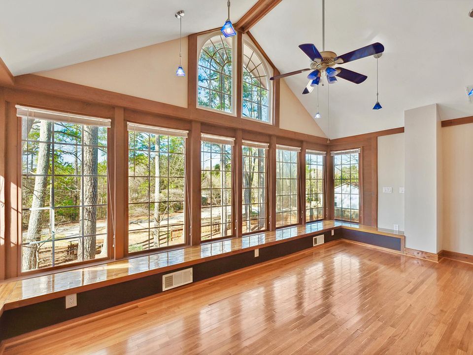 Wall of windows lets in tons of natural light.
