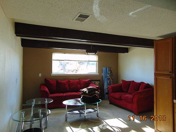 The lower level also has a nice living area next to the kitchenette.
