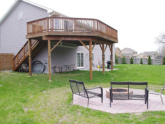 Backyard Deck and Fire Pit