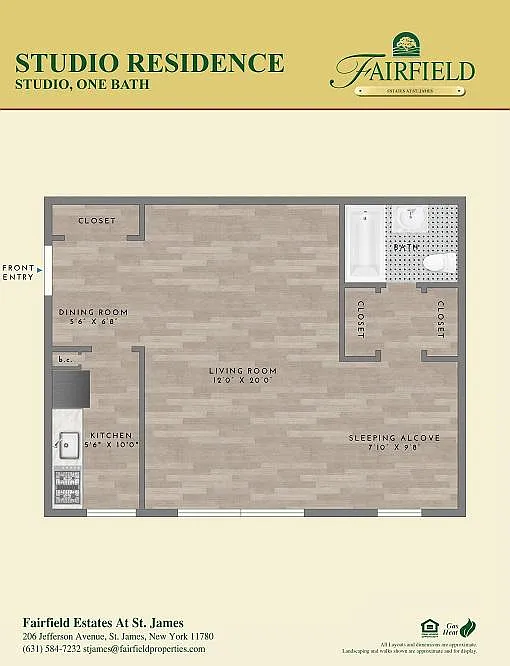 Floor plan Studio Lower