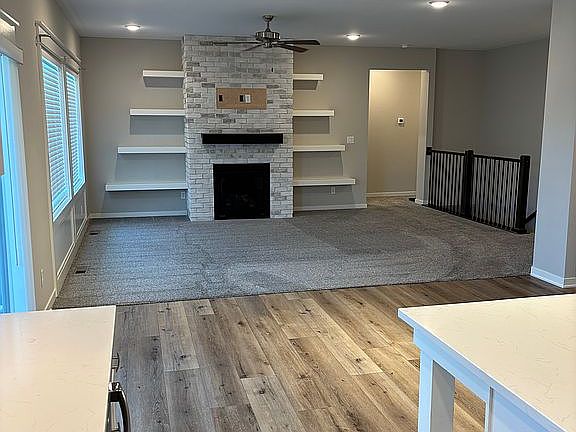 Gas fireplace with Shelving