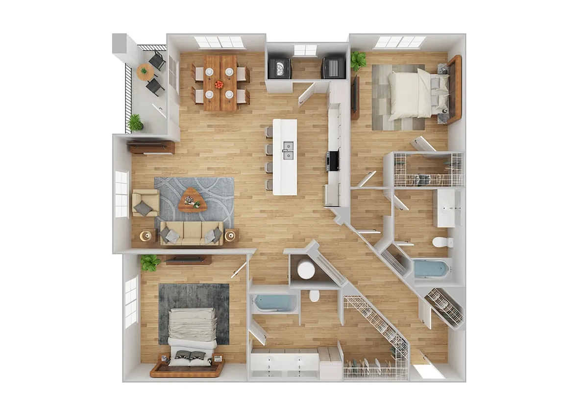 Floor plan B3 | Renovated