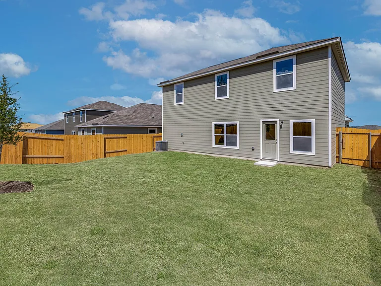 The back yard of the Cypress is fully fenced.