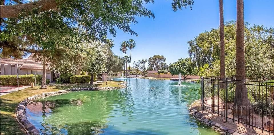 Lake view from guest parking area