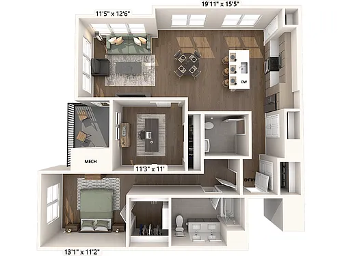 Floor plan A27D