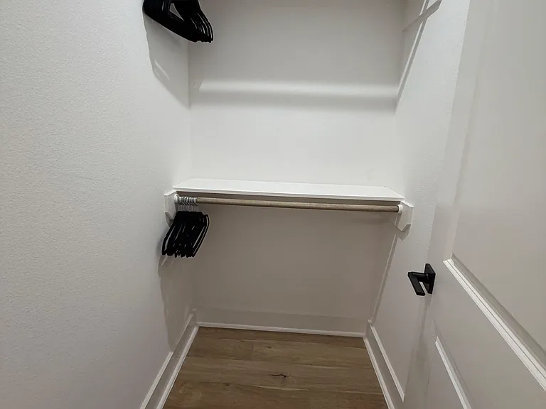 We did not skimp on storage! Hang up your things and store your luggage securely with your expansive walk in closet.