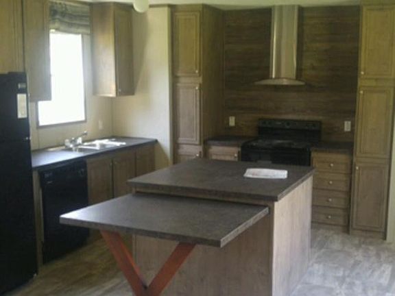 Kitchen with built in table