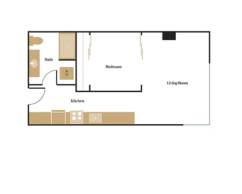 Floor plan 1x1 Urban - C2