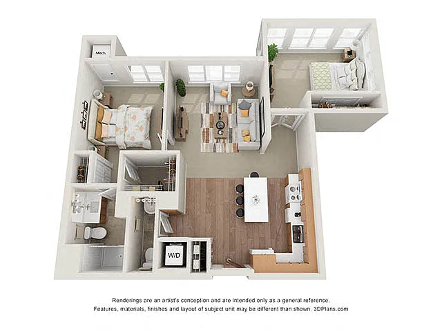 Floor plan Two Bedroom - F