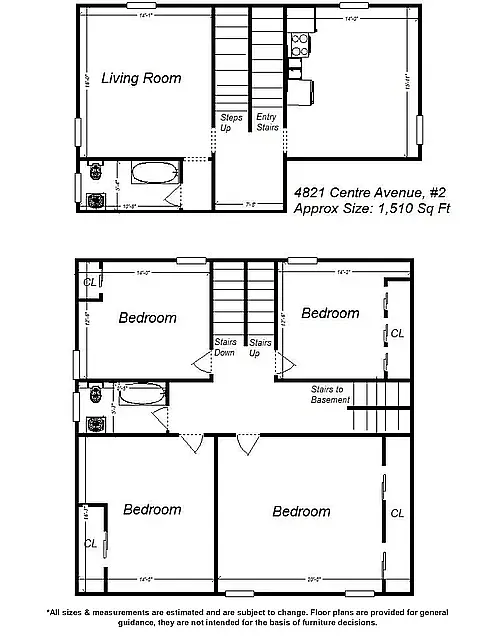 Floor plan 4821 Centre 2 - Available August 1st