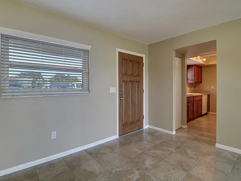 Dining area is located off kitchen