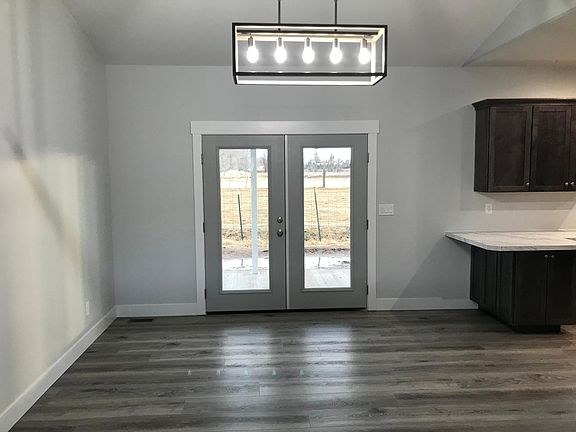 Dining area and patio door