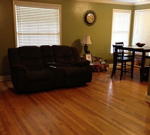 Gleaming hardwood floors