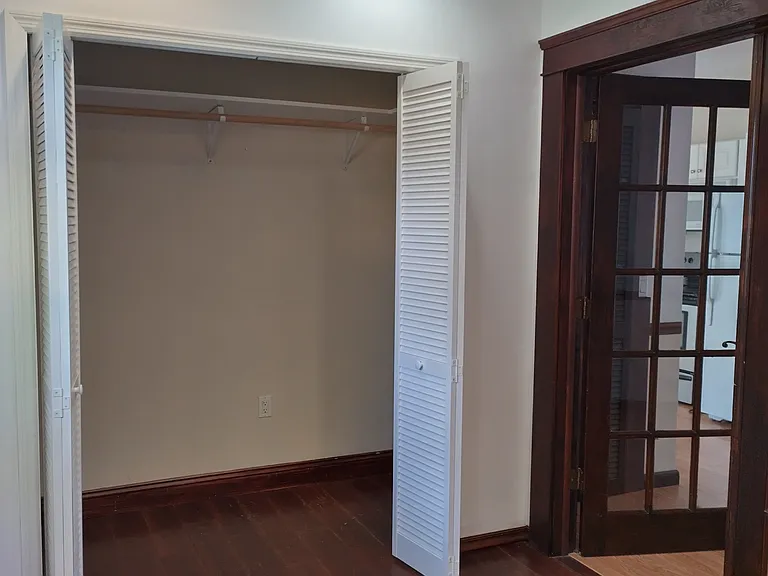 Extra large closet in the main bedroom.