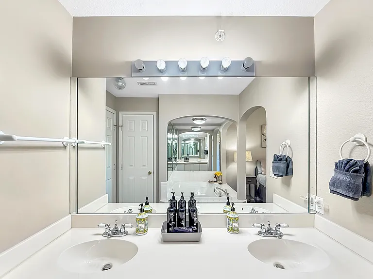 Master bathroom double vanity