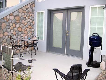 Sunny patio, perfect for outdoor cooking & dining