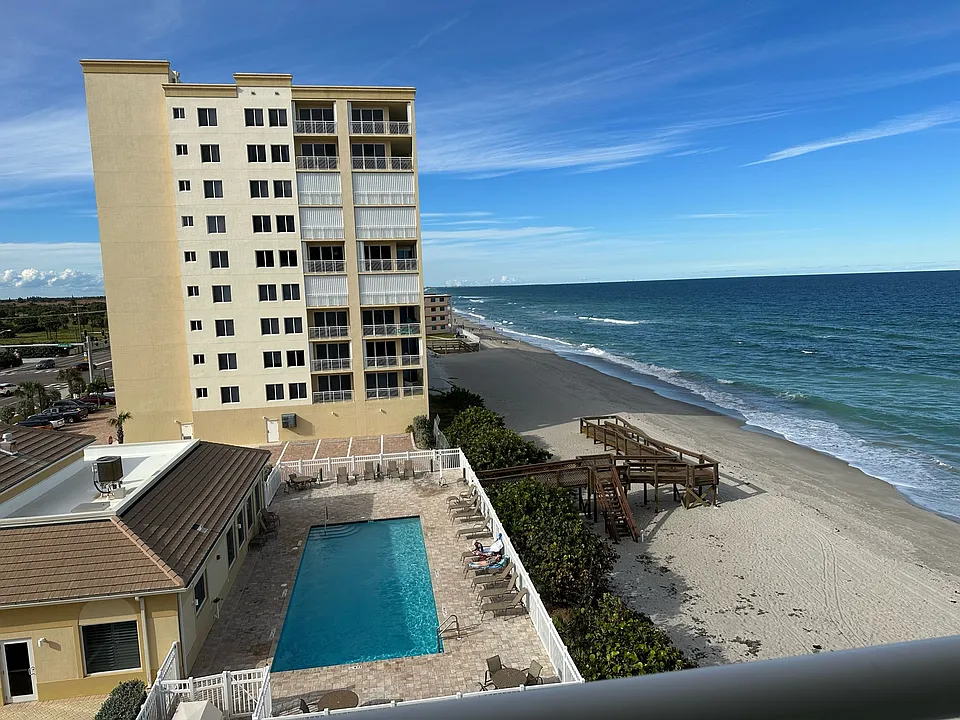 Enjoy both the pool area and ocean view from your balcony and the amibiance of the pool lighting at night. Great view of launches from Cape Canaveral