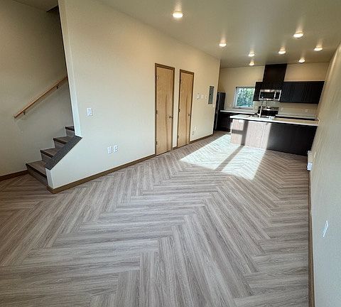 Living room and kitchen