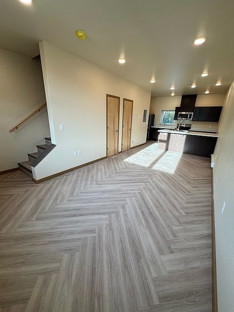 Living room and kitchen