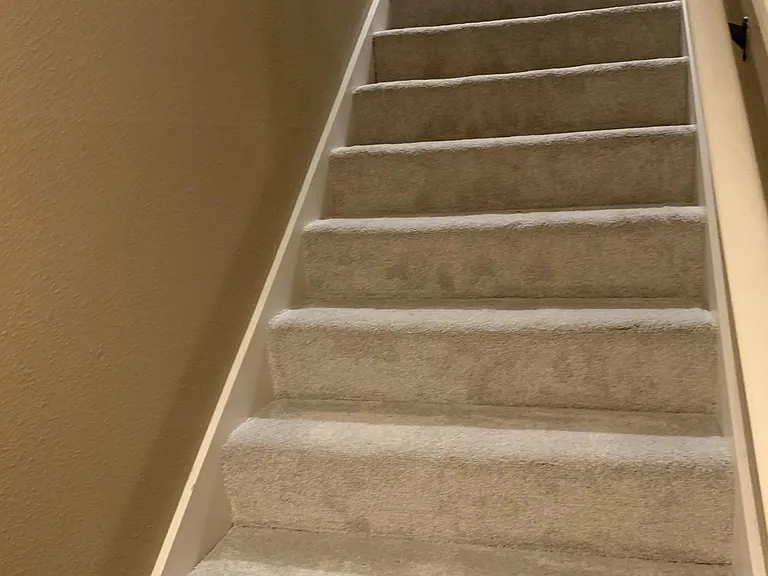 Staircase from living room to level 3 bead rooms