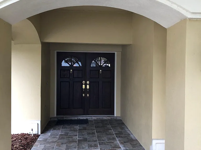 Entrance with new tiled walk