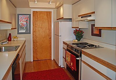 Practical galley kitchen