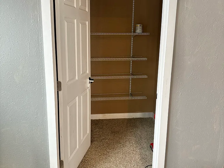 View into closet
