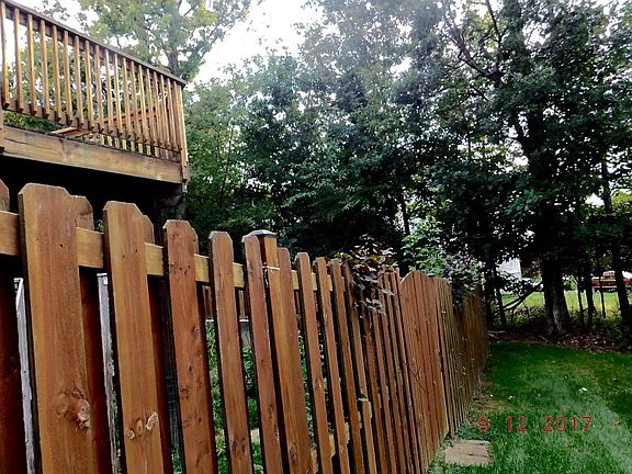 fenced backyard