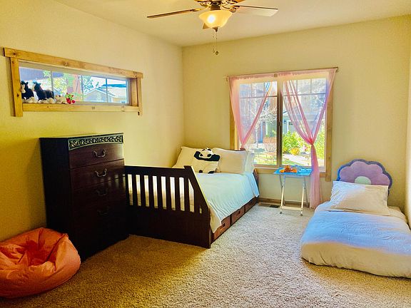 Downstairs large second guest bedroom with a walk in closet