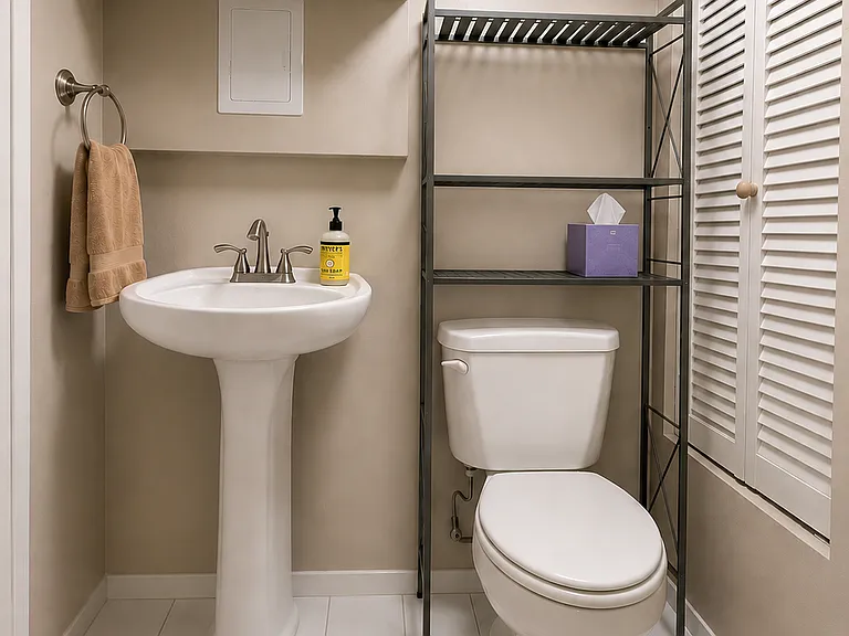 small half bath in basement