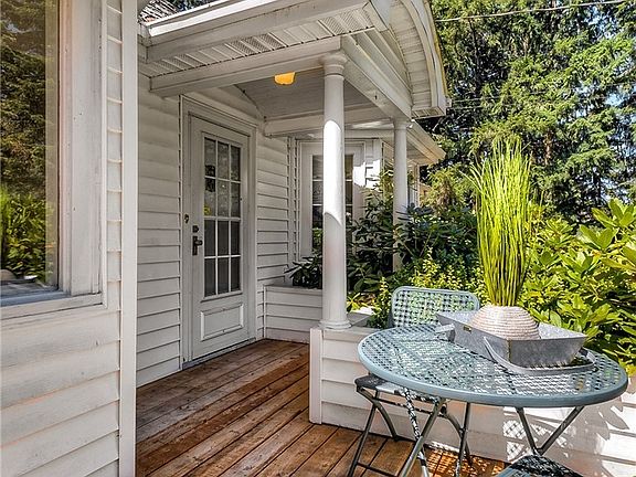 Period facade and front entry porch.