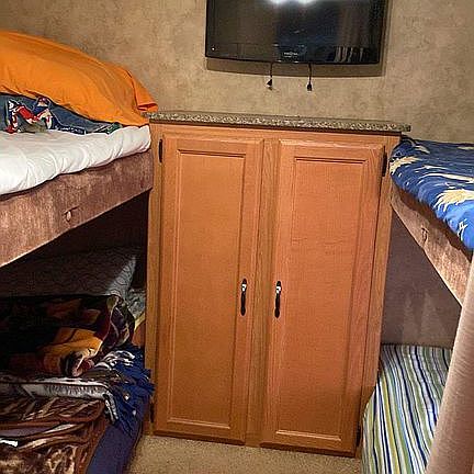 2 sets of bunk beds with DVD