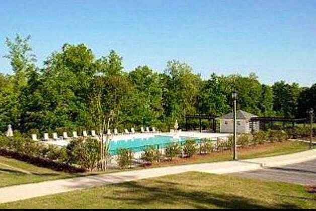 One of two community pools