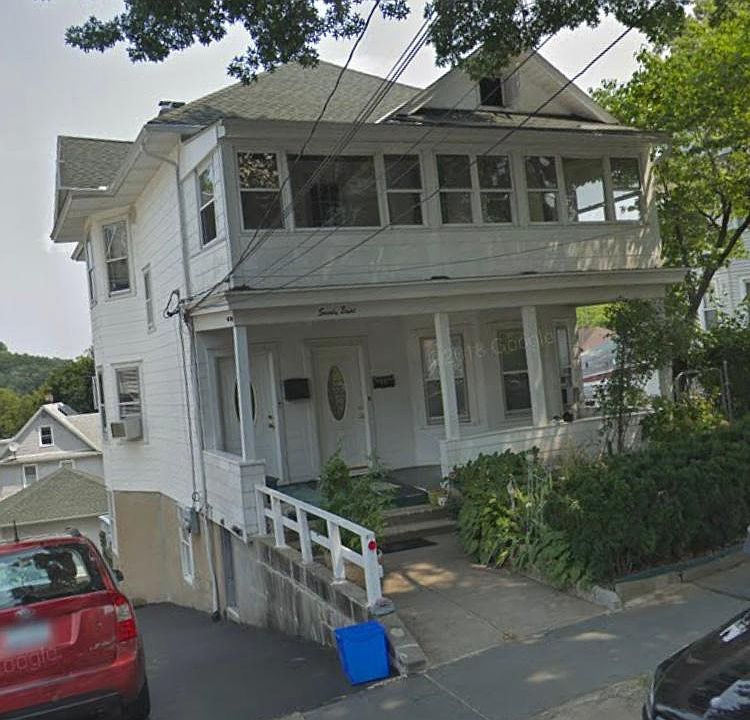 Front of the house. Parking would be on the blacktop.